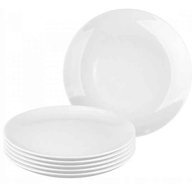 Dezertní talířky Porcelánové talíře 20,5 cm MariaPaula Moderna Bílá 6 Ks