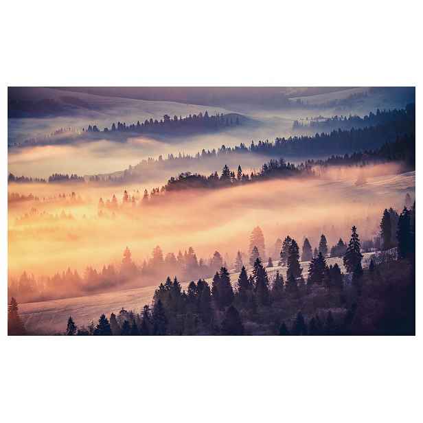 Fototapeta Ranní mlha Hory a les Klid a krása přírody 416x290 lepidlo