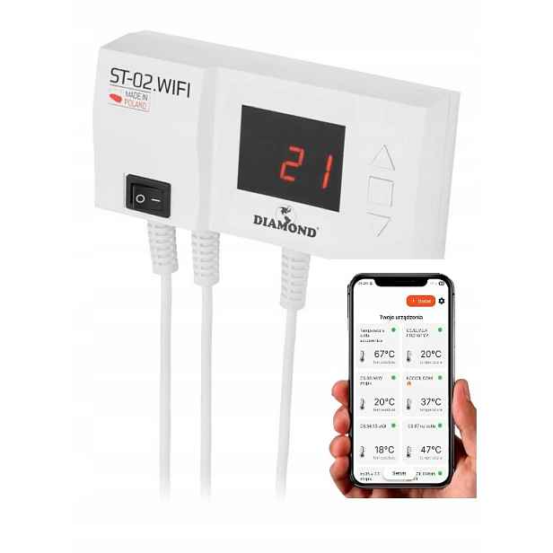 Regulátor Pro Oběhové Čerpadlo Kotle Pece ST-02.WIFI Aplikace