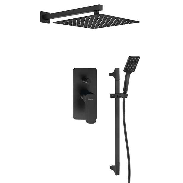 Sapho SPY podomítkový sprchový set s pákovou baterií, 2 výstupy, černá mat
