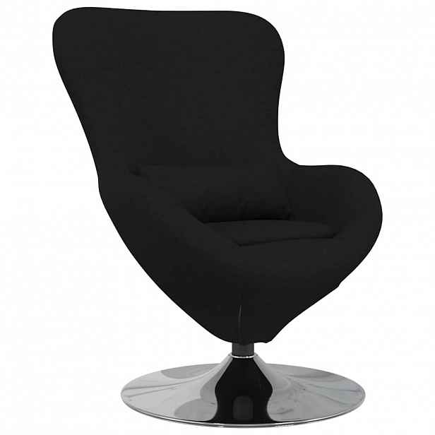 vidaXL Vajíčkové křeslo Černá 63 x 73 x 90 cm textil