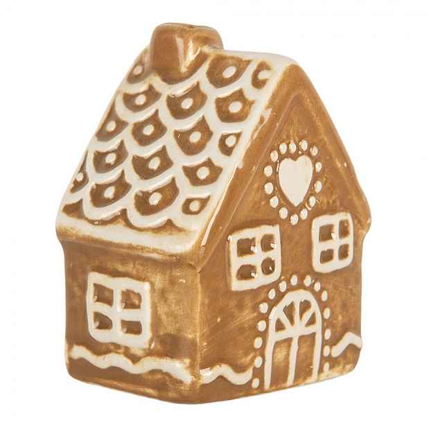 Dekorace perníková chaloupka Gingerbread Cott - 6*4*7 cm Clayre & Eef