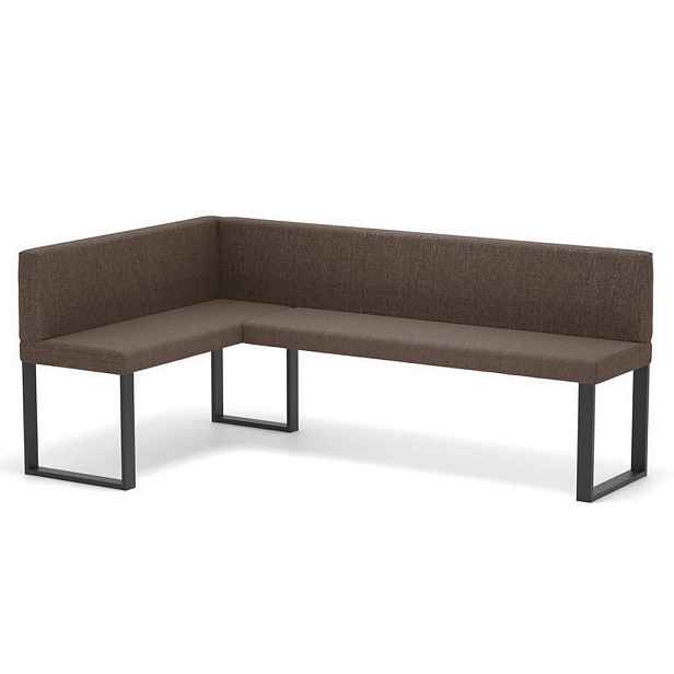 Idohome ROHOVÁ LAVICE SANA U levá tkanina hladká, 128/168 cm, hnědá
