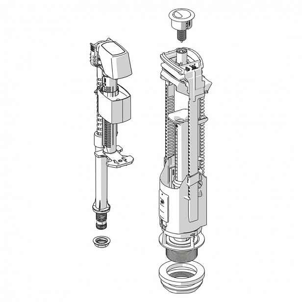 Jika - Splachovací mechanismus k WC kombi, bílá H8913830000001