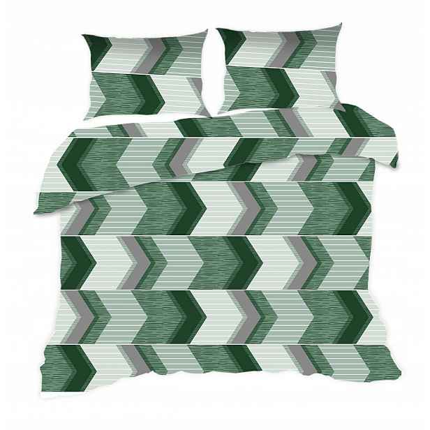 Povlečení 160x200 geometrie zelená Classic