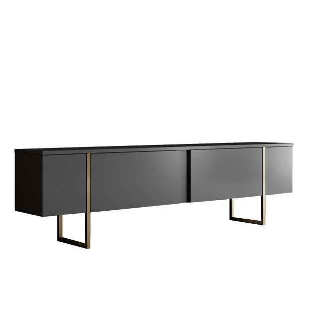 Televizní stolek Luxe Anthracite and Gold