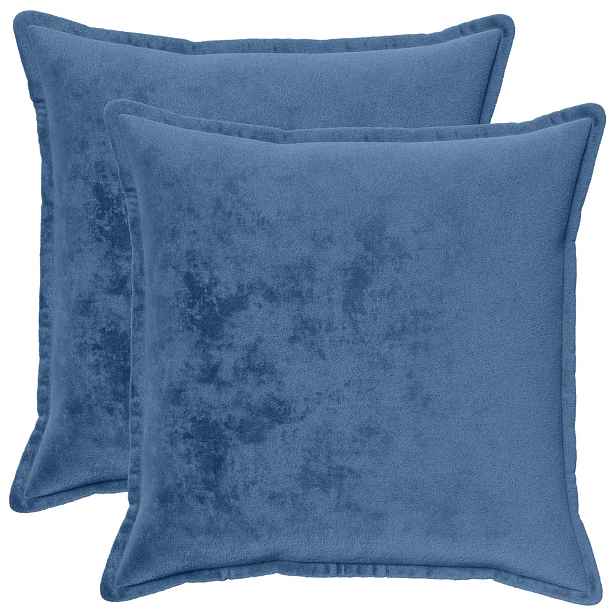 vidaXL Povlak na polštář 2 pcs HOUTEN Světle modrá 80 x 80 cm Flanel