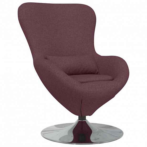 vidaXL Vajíčkové křeslo Fialová 63 x 73 x 90 cm textil