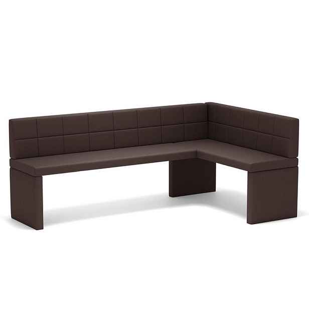 Idohome ROHOVÁ LAVICE MELVIN pravá ekokůže, 128/168 cm, hnědá