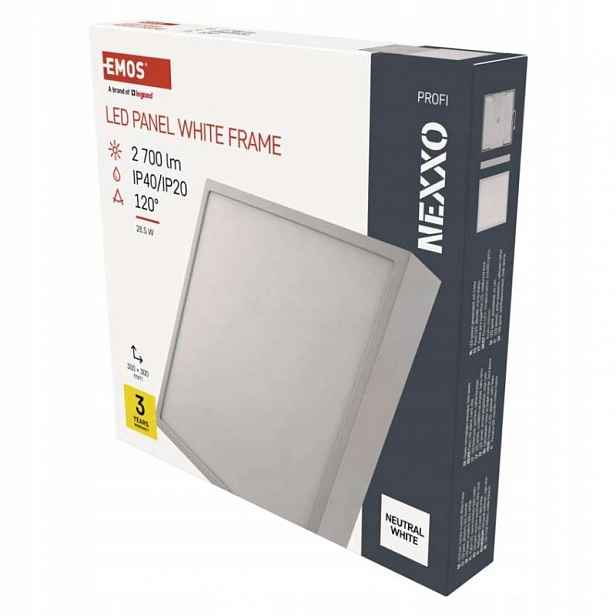 Led přisazené svítidlo Nexxo, čtvercové, bílé, 28,5W, neutrální bílá