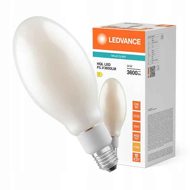 Led žárovka Hql E27 24W 80W 3600lm 2700K Teplá bílá Filament Ledvance
