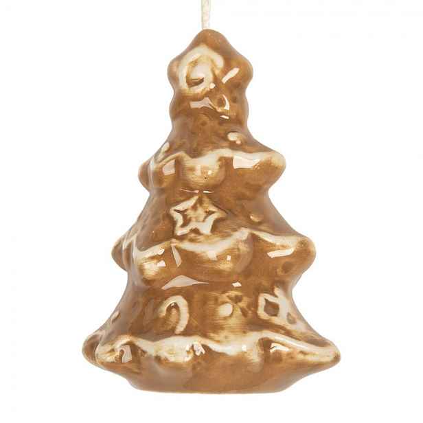 Perníková závěsná ozdoba stromek Gingerbread Cott - 6*5*9 cm Clayre & Eef