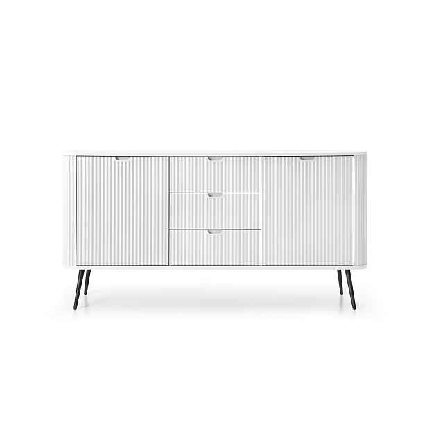 Piaski Komoda Zova 168 cm bílá/černá
