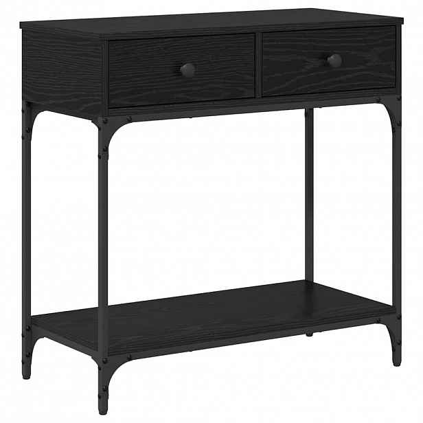 vidaXL Konzolový stolek Černý dub 75 x 34,5 x 75 cm Kompozitní dřevo
