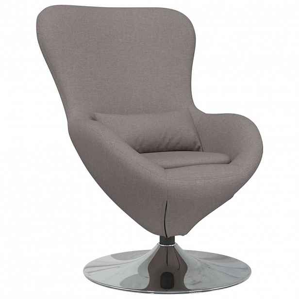 vidaXL Vajíčkové křeslo Taupe textil