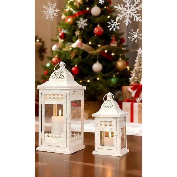 Jhy Design Svíčníky sada 2 dekorativních lampionů výška 37 a 24 R17