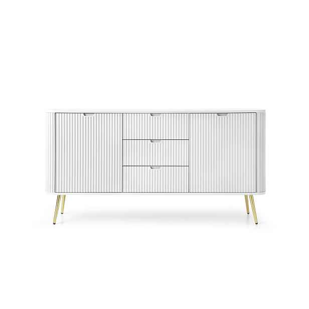 Piaski Komoda Zova 168 cm bílá/zlatá