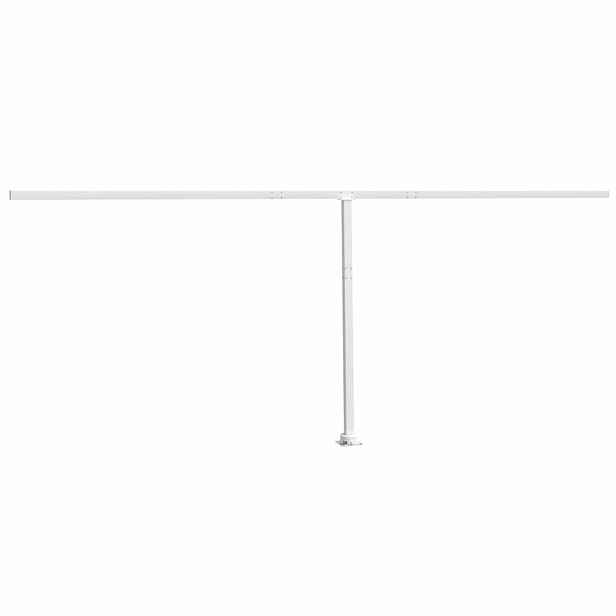 vidaXL Sada sloupků pro markýzu bílá 600 x 245 cm železo