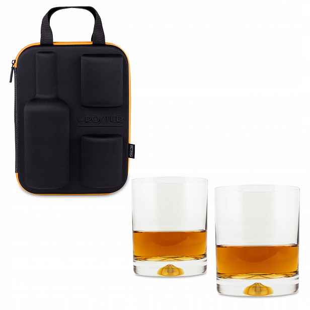 (hs) – Pouzdro na whisky se skleničkami Froster – Originál!