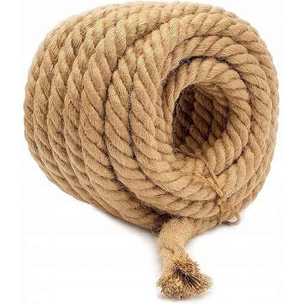 Jutové námořnické lano 30 mm. Silné, vhodné pro obalování a dekoraci!