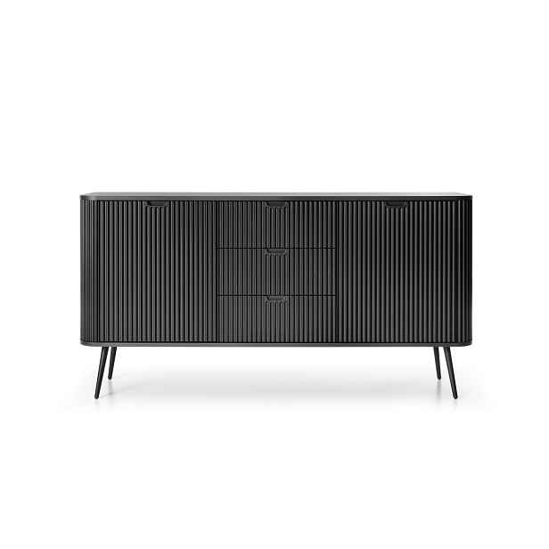 Piaski Komoda Zova 168 cm černá/černý rám