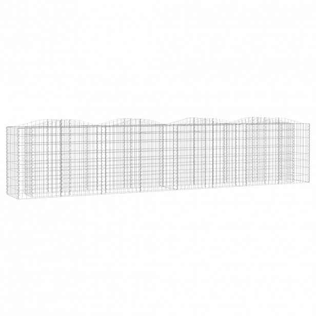 vidaXL Klenutý gabion vyvýšený záhon 400x50x100 cm pozinkované železo