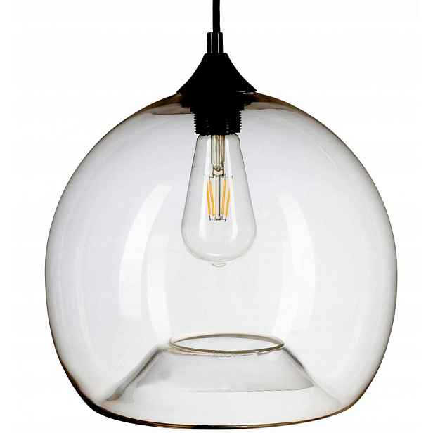 Závěsná skleněná průhledná lampa Onyx 20 cm