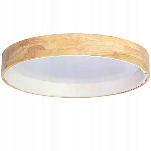 Stropní svítidlo stropní svítidlo Led dřevěná bílá hnědá kulatý 60 cm Abruzzo