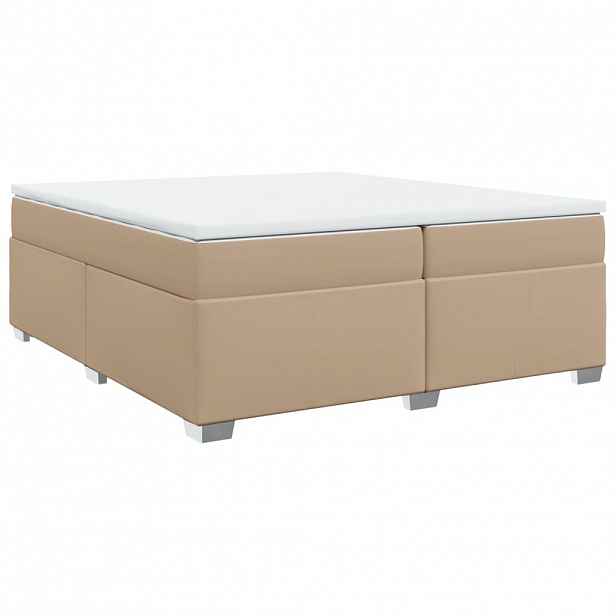 vidaXL Box spring postel s matrací cappuccino 200 x 200 cm umělá kůže
