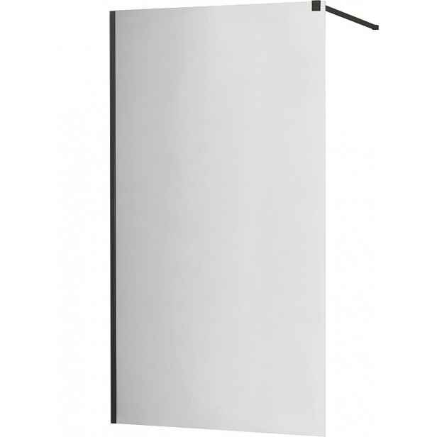 MEXEN - KIOTO Sprchová zástěna WALK-IN 90x200 cm 8 mm, černá, zrcadlové sklo 800-090-101-70-50