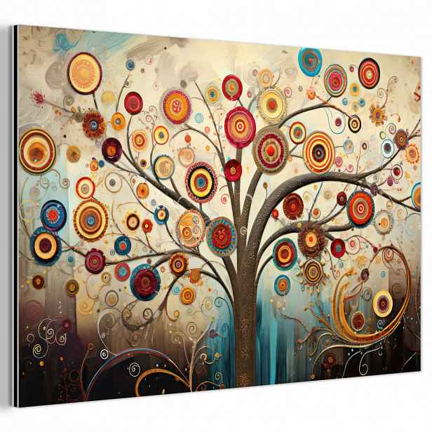 MuchoWow KOVOVÝ OBRAZ Strom - Strom života - Barva 60x40 cm