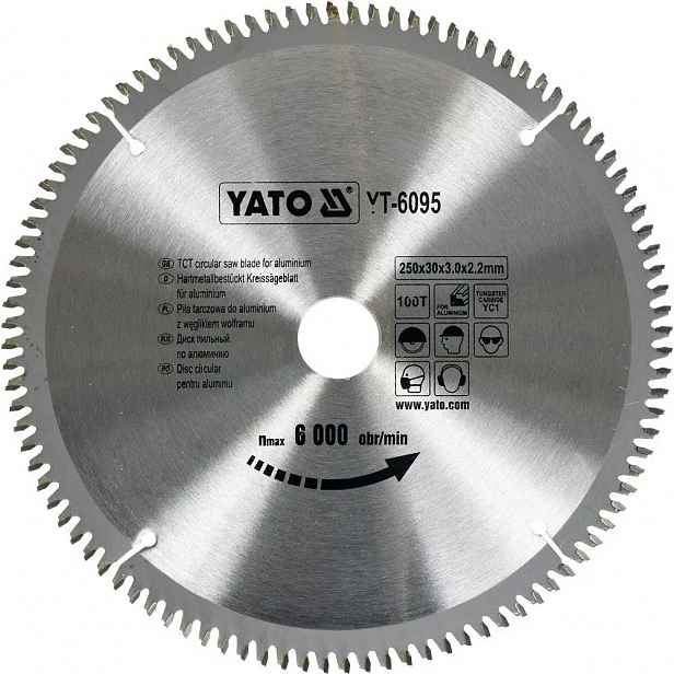 Yato Vidiový Kotouč Na Hliník 250X100TX30M YT-6095