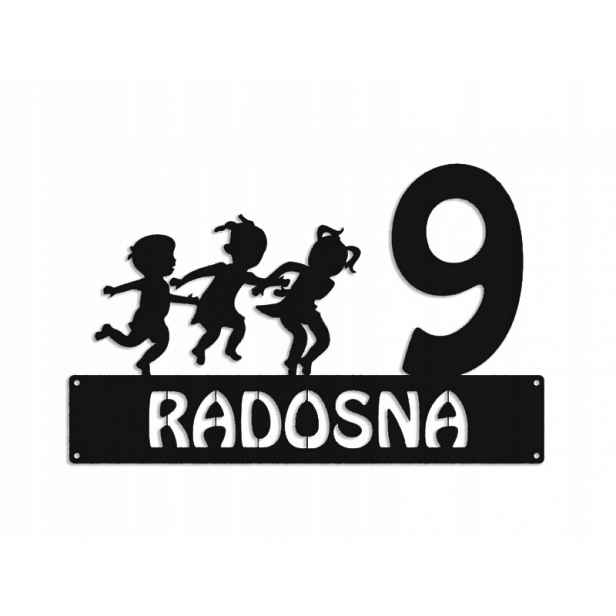Číslo Na Dům 48 cm Tabule Adresa Ocel 2 mm Grafika 5224