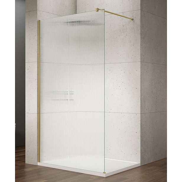 Gelco Vario - Sprchová stěna Walk-In, 70x200 cm, Coated glass, matná zlatá/nordic sklo GX1570-10