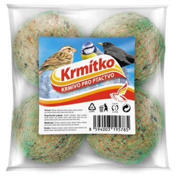 koule 90g, 4ks, lojsemenná se síťko, pro ptáčky