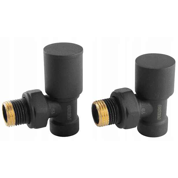 Úhlový radiátorový set 1/2", antracit