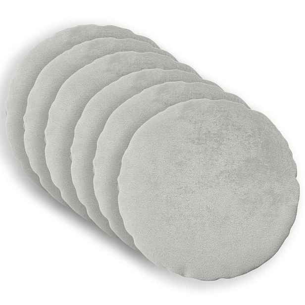 vidaXL Povlak na polštář 6 pcs HEERLEN Světle šedá Ø 30 cm Flanel