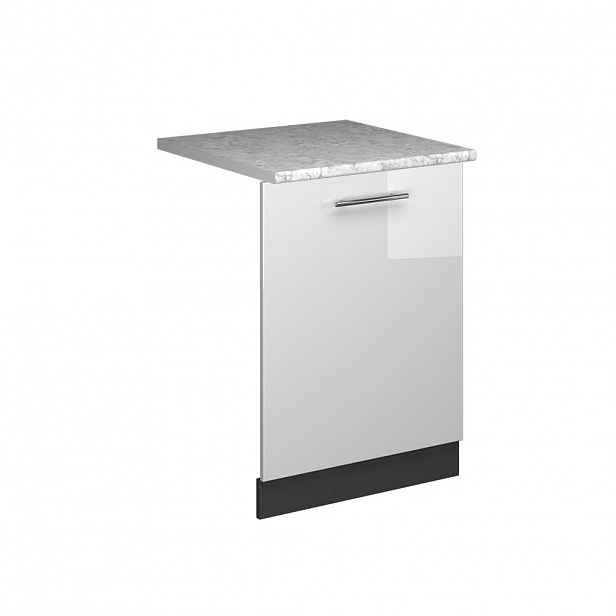 Vicco ČELNÍ PANEL MYČKY Fame-Line Bílá vysoký lesk 60 cm s pracovní deskou