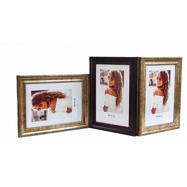 Galerie multirama Veneto foto 15x21 cm Trojitá úroveň/vertikální/vertikální Zl/br/zl