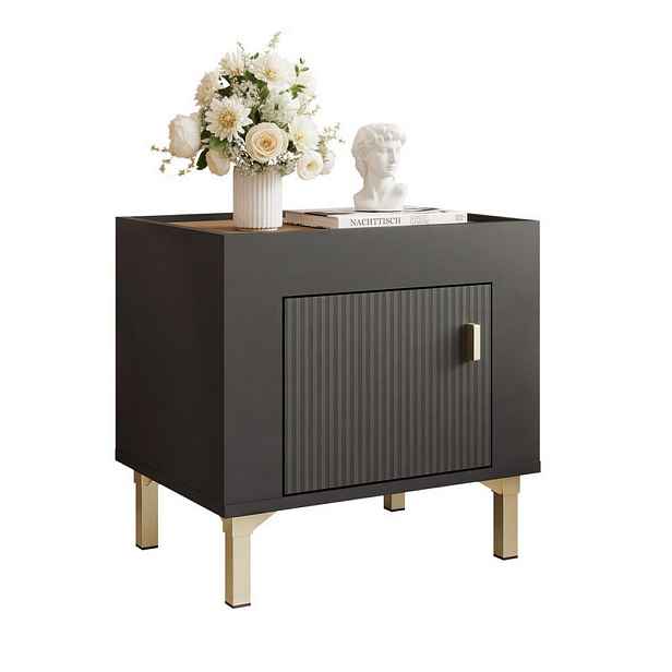 Idohome NOČNÍ STOLEK AVENA 48/36/47 cm, černý / dub