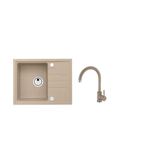 SET ALVEUS INTERMEZZO 30/55 + BATERIE ROXA 55 obdélníkový granitový dřez 595 x 475 mm v setu s baterií