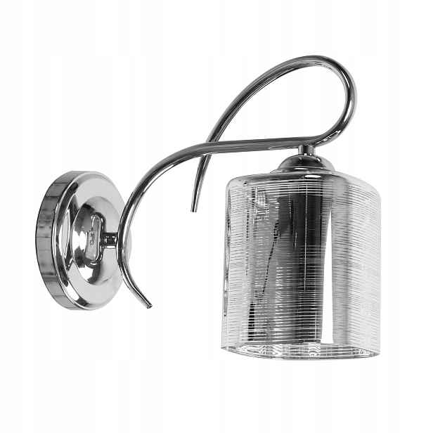 Candellux Italo nástěnné svítidlo chrom/stříbrné skleněné stínidlo 1xE27 max 40W IP20