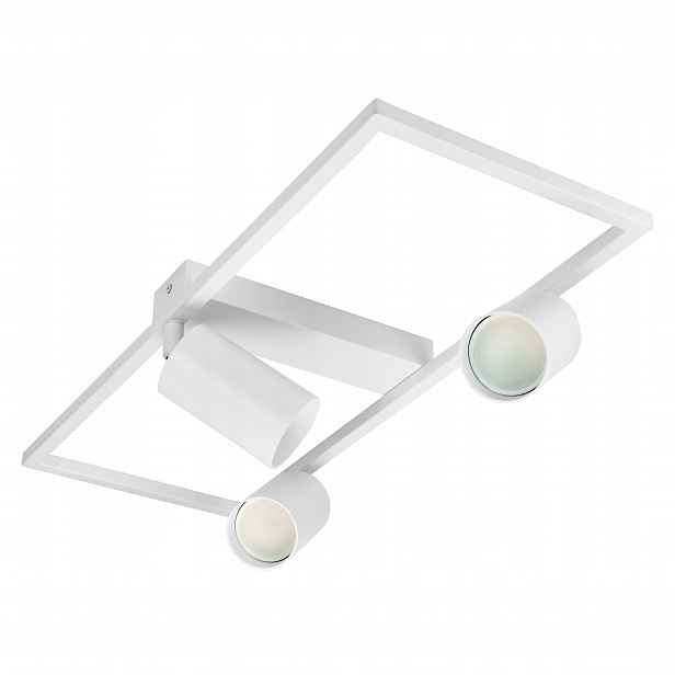 Stropní Svítidlo na omítku 3xGU10 Led Spot Bílá Pohyblivý reflektor Rámeček