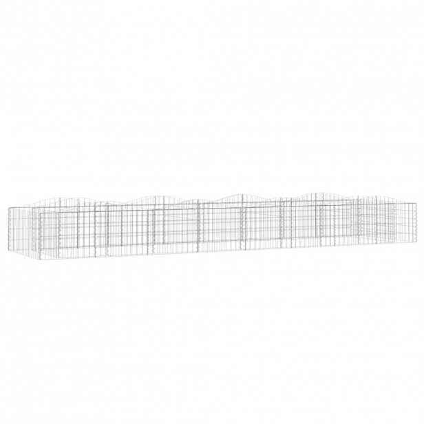 vidaXL Klenutý gabion vyvýšený záhon 400x100x50 cm pozinkované železo