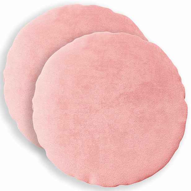 vidaXL Povlak na polštář 2 pcs HEERLEN Růžová Ø 30 cm Flanel