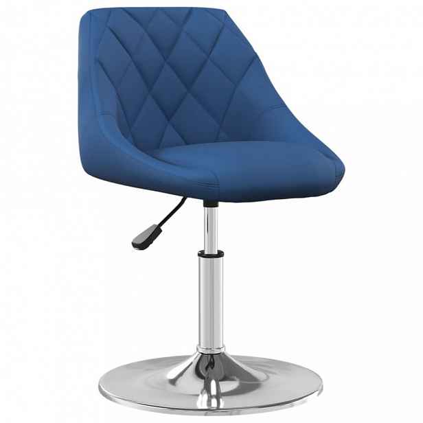 Barová židle samet / chrom Modrá