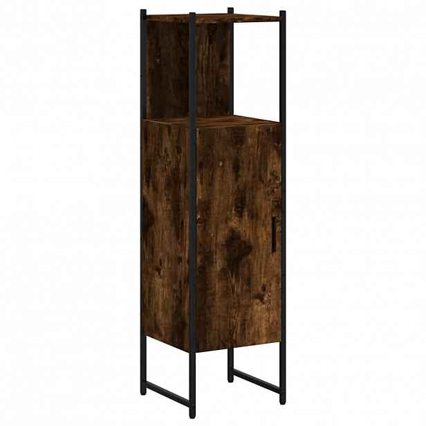 vidaXL Koupelnová skříňka kouřový dub 33x33x120,5 cm kompozitní dřevo
