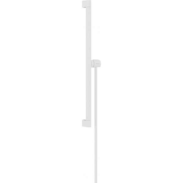 Sprchová tyč Hansgrohe Unica na stěnu s držákem sprchy a sprchovou hadicí matná bílá 24404700