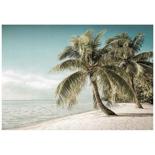 Fototapeta flizelina Palmy bílý písek modré moře relaxace 300x210 lepidlo