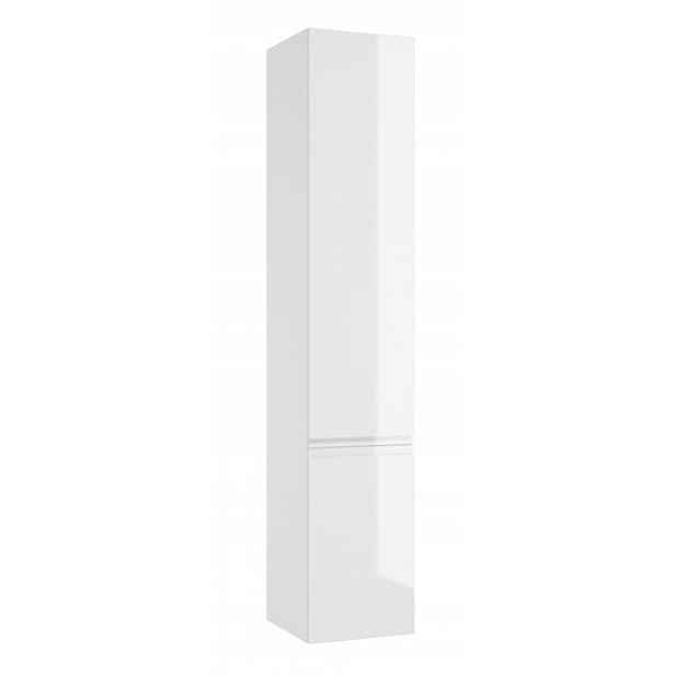 Koupelnový sloupek 157x30 cm Pevný bílý lesk skříňka do koupelny vysoká